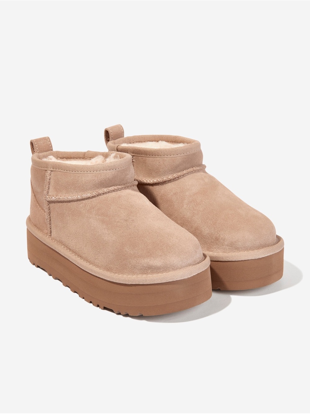 Ugg Platform Mini's In Color "Sand" Women's 6 Kids 4